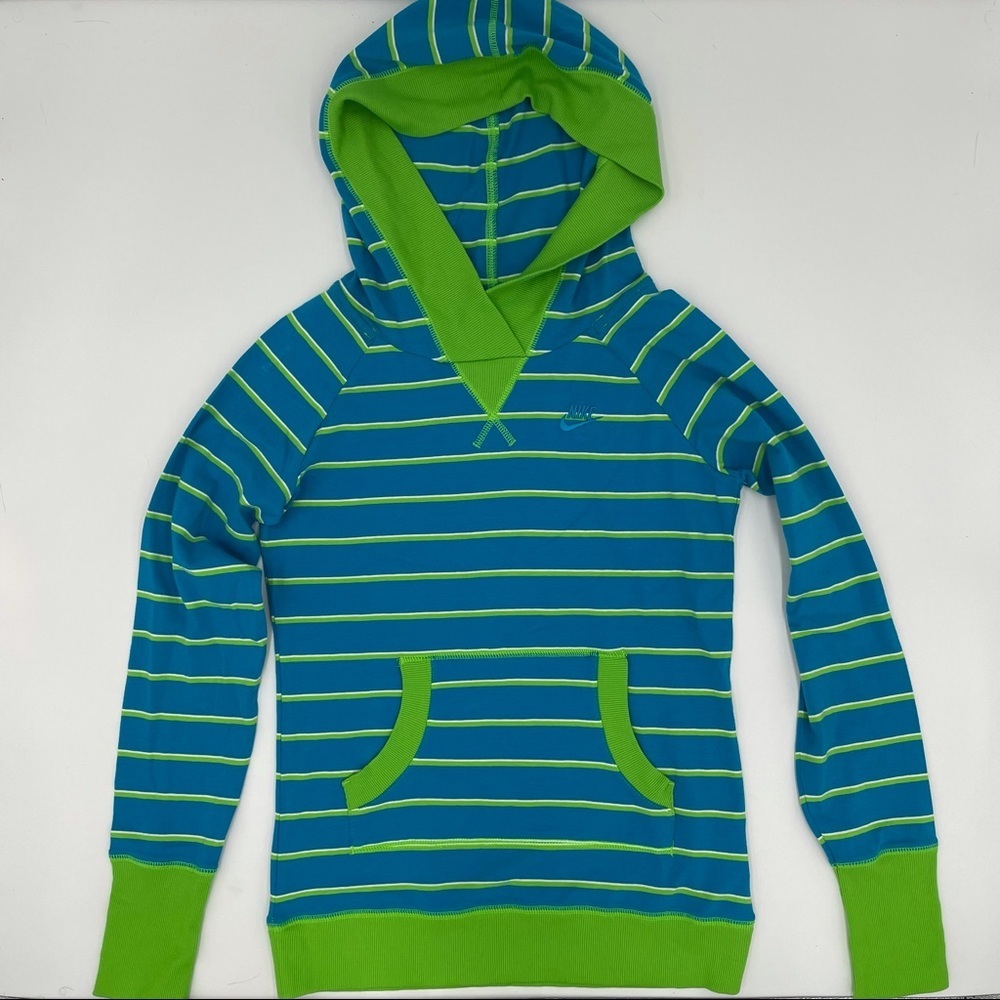 Nike Blue and Green Sweatshirt, Small
